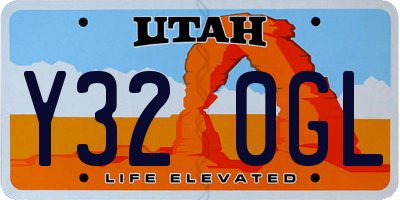 UT license plate Y320GL