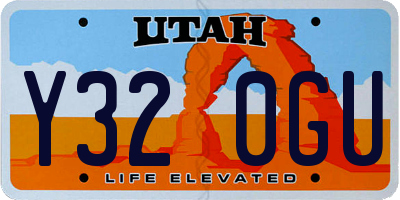 UT license plate Y320GU