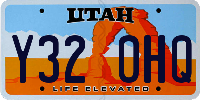 UT license plate Y320HQ
