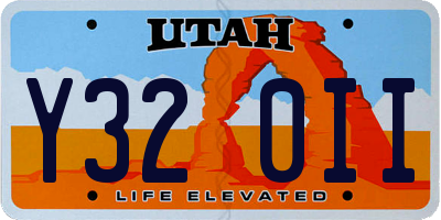 UT license plate Y320II