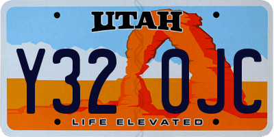 UT license plate Y320JC