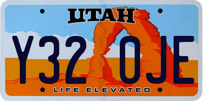 UT license plate Y320JE