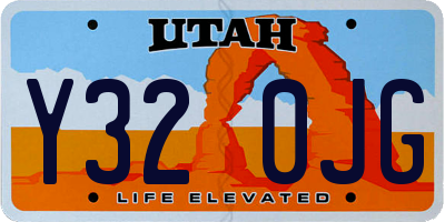 UT license plate Y320JG