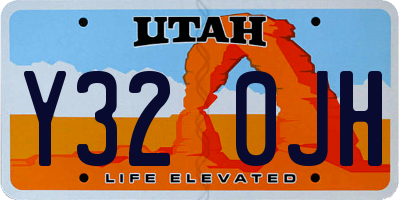 UT license plate Y320JH