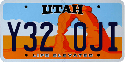 UT license plate Y320JI
