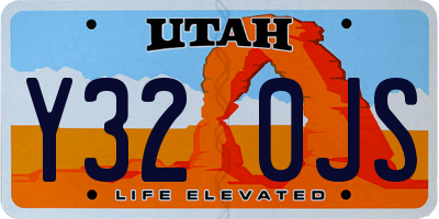 UT license plate Y320JS