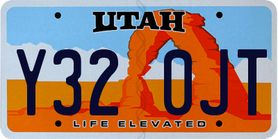 UT license plate Y320JT