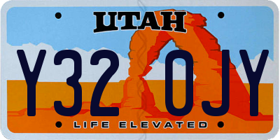 UT license plate Y320JY