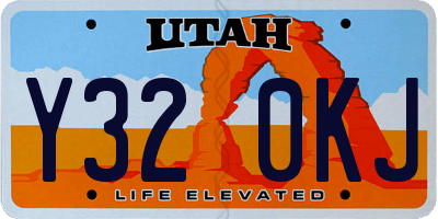 UT license plate Y320KJ