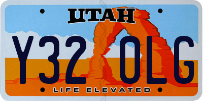 UT license plate Y320LG
