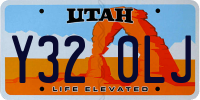 UT license plate Y320LJ