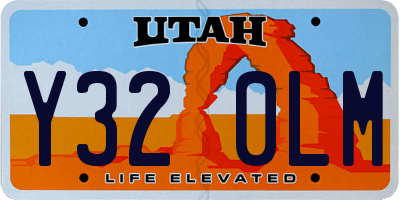 UT license plate Y320LM