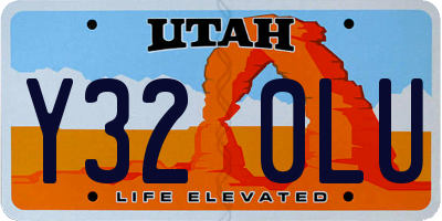 UT license plate Y320LU