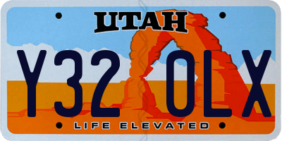UT license plate Y320LX
