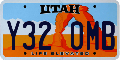 UT license plate Y320MB