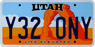 UT license plate Y320NY