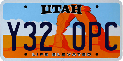 UT license plate Y320PC