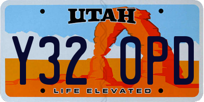 UT license plate Y320PD