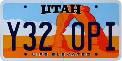 UT license plate Y320PI