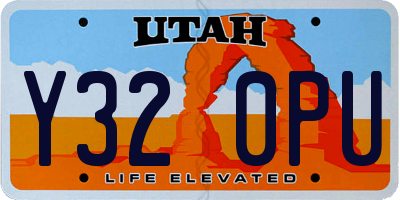 UT license plate Y320PU