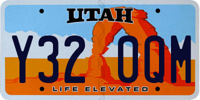UT license plate Y320QM