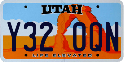 UT license plate Y320QN