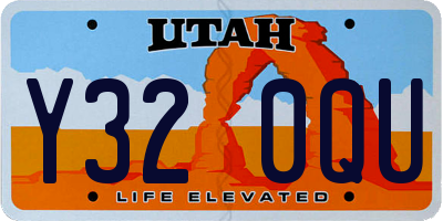 UT license plate Y320QU