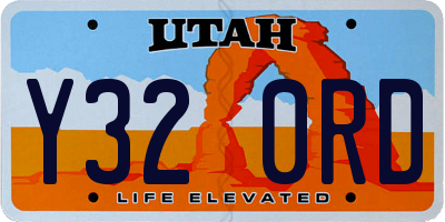 UT license plate Y320RD