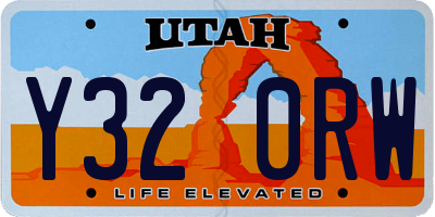 UT license plate Y320RW