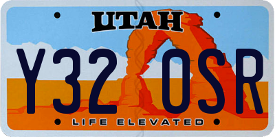 UT license plate Y320SR