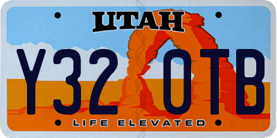 UT license plate Y320TB