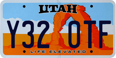 UT license plate Y320TF
