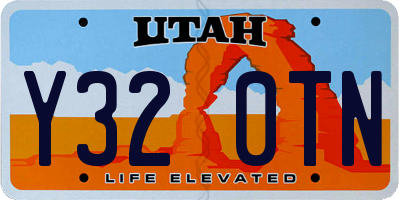 UT license plate Y320TN