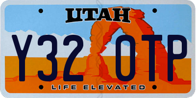 UT license plate Y320TP