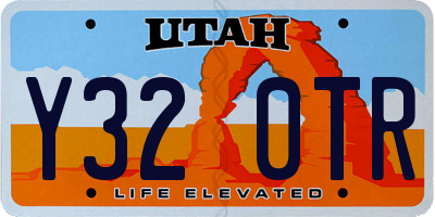 UT license plate Y320TR