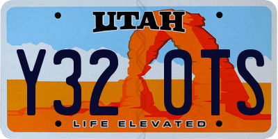 UT license plate Y320TS
