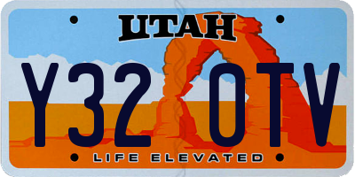 UT license plate Y320TV