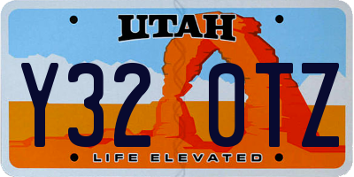 UT license plate Y320TZ