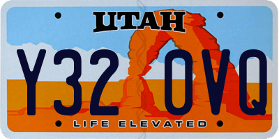 UT license plate Y320VQ