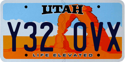 UT license plate Y320VX