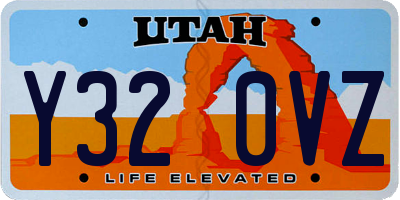 UT license plate Y320VZ