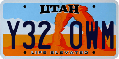 UT license plate Y320WM