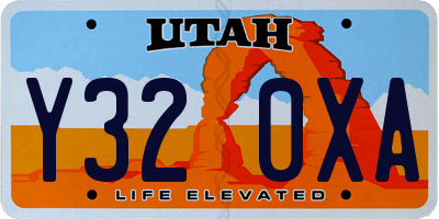 UT license plate Y320XA