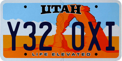 UT license plate Y320XI