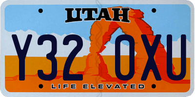 UT license plate Y320XU