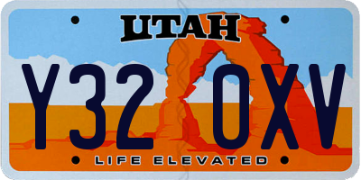 UT license plate Y320XV