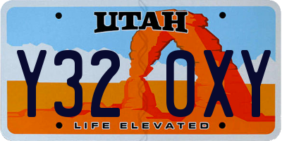 UT license plate Y320XY