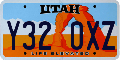 UT license plate Y320XZ