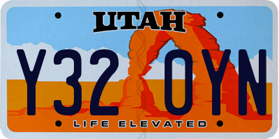 UT license plate Y320YN