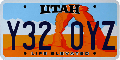 UT license plate Y320YZ